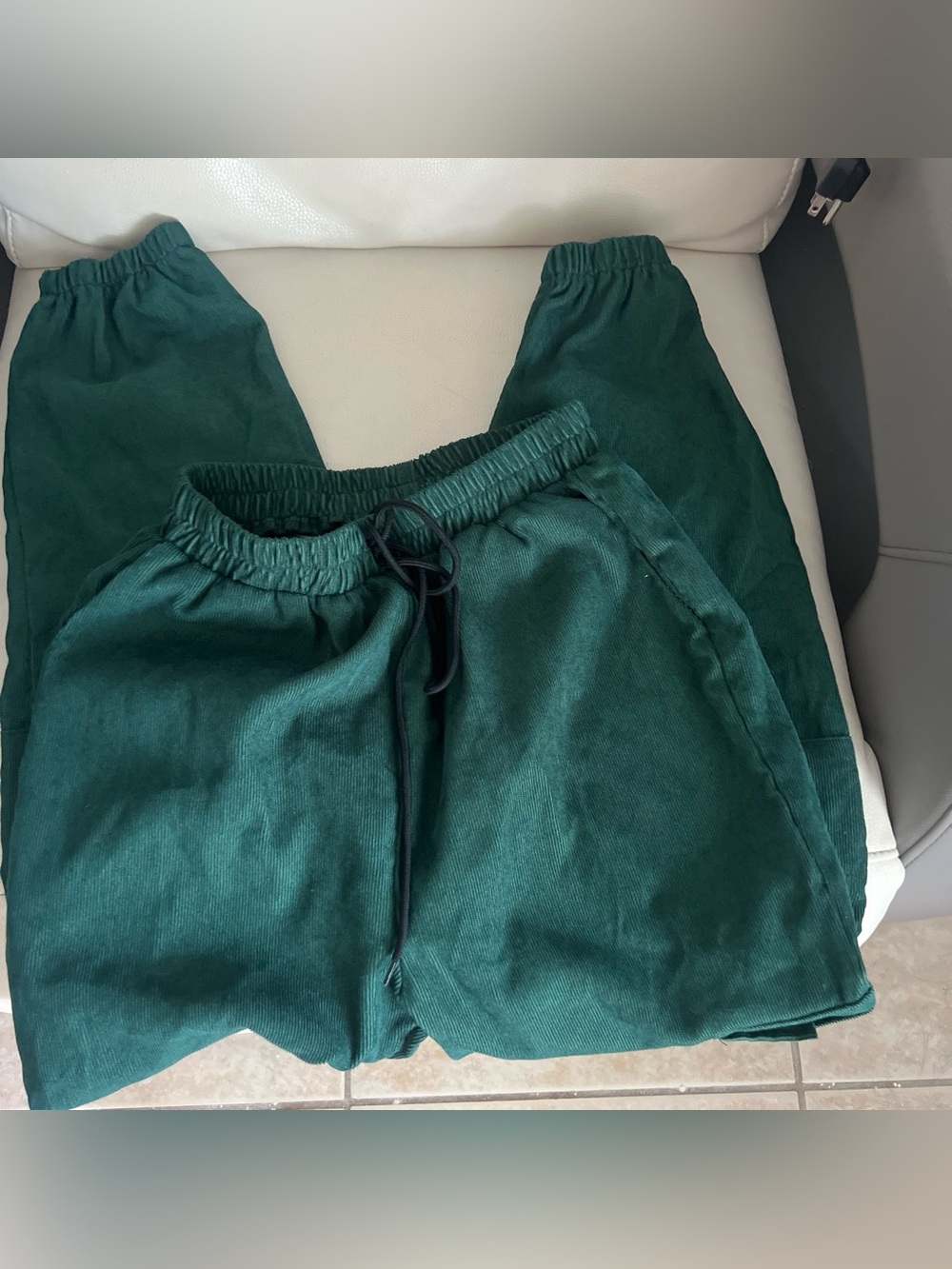 SHEIN Forest Green Corduroy Jogger Pants